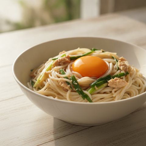 ツナ缶油そうめん