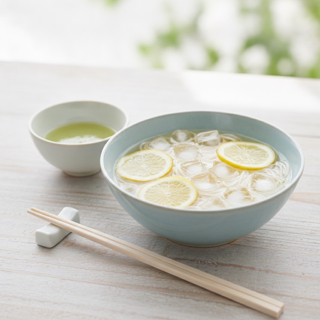 塩レモンそうめんの完成写真