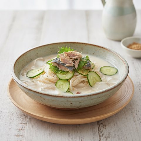 サバ缶冷や汁風そうめん