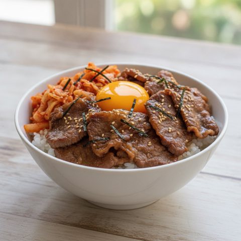 焼肉のタレでつくる簡単スタミナ丼