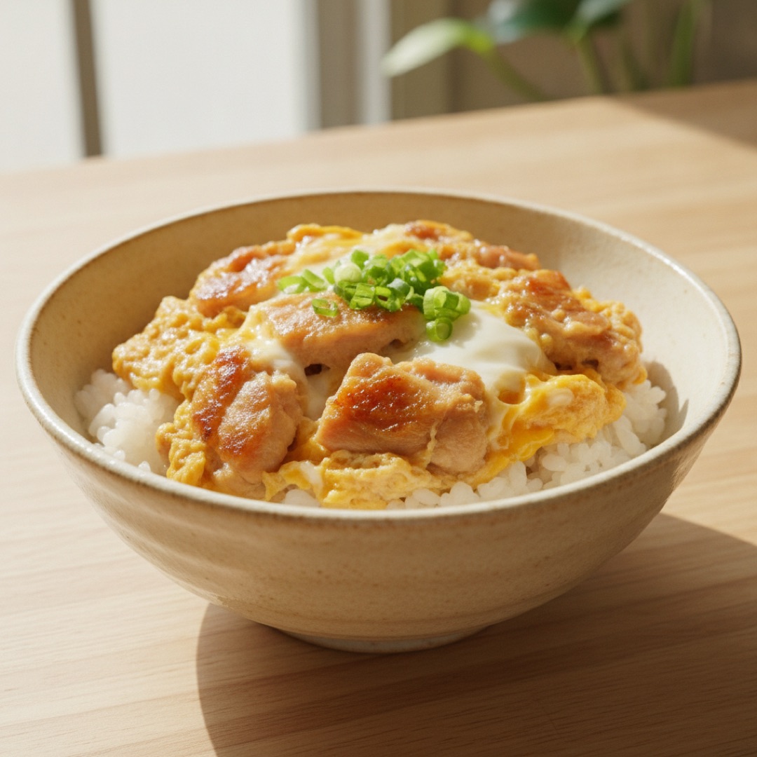 焼き鳥缶で親子丼の完成写真