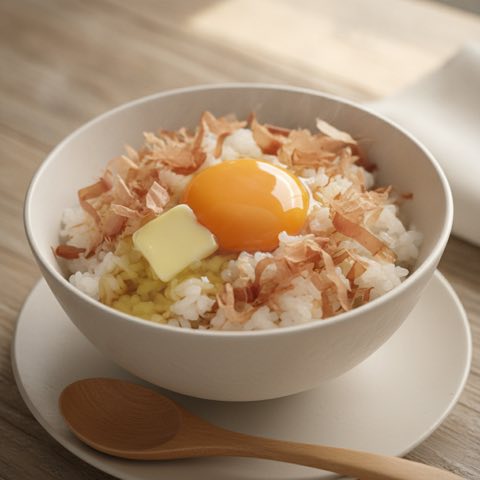 バター醤油卵かけごはん