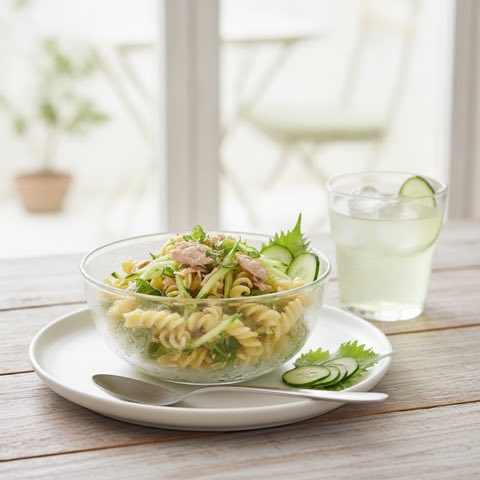 青じそツナの冷製パスタ